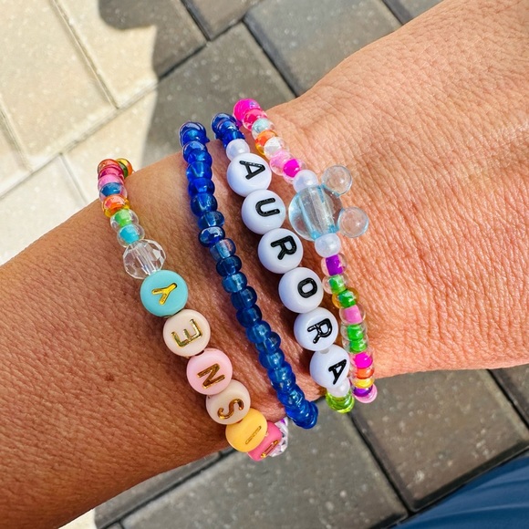 Disney Inspired Aurora stretch stack bracelet friendship gift idea - Picture 4 of 4